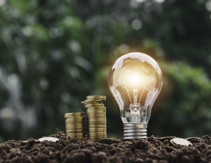 money pile and lightbulb
