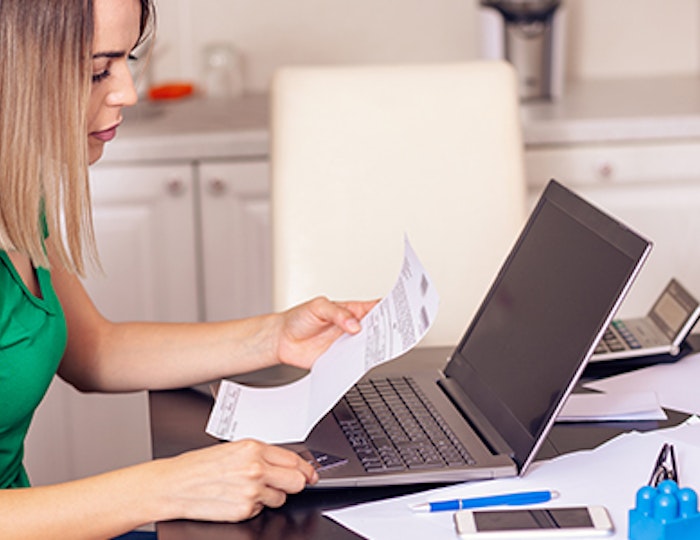 Financial Planning Woman on Computer