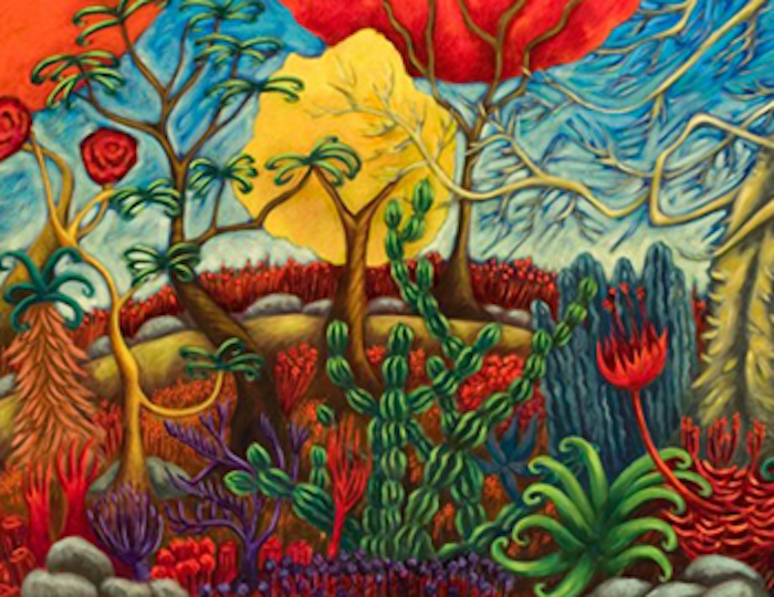 an abstract image of a field that is part of the new SJMA exhibits