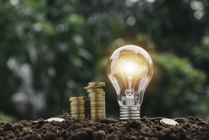 money pile and lightbulb